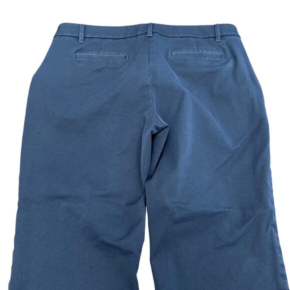Talbots Pants Women 14 Petite Navy Blue Cropped Flat Front Ankle - Picture 11 of 15